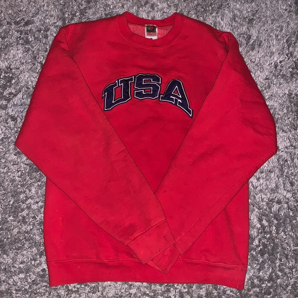 Retro Red USA Crewneck